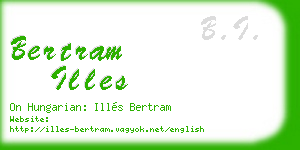 bertram illes business card